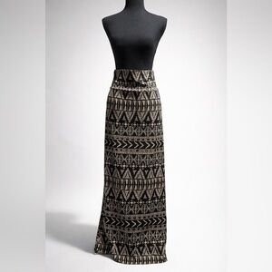 Lysse Loo Geometric Tribal Maxi Skirt Size Small